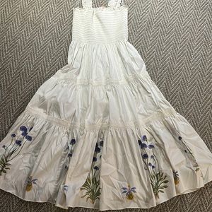 Tory Burch sundress, color cream with embroidery at bottom